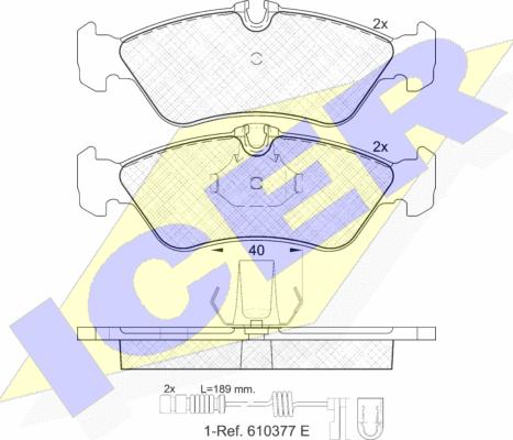 Icer 141103-203 - Тормозные колодки, дисковые, комплект www.autospares.lv