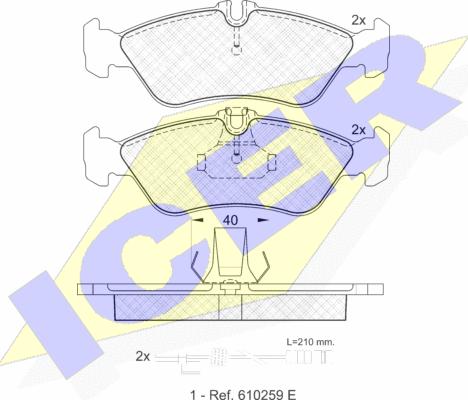 Icer 141103 - Brake Pad Set, disc brake www.autospares.lv