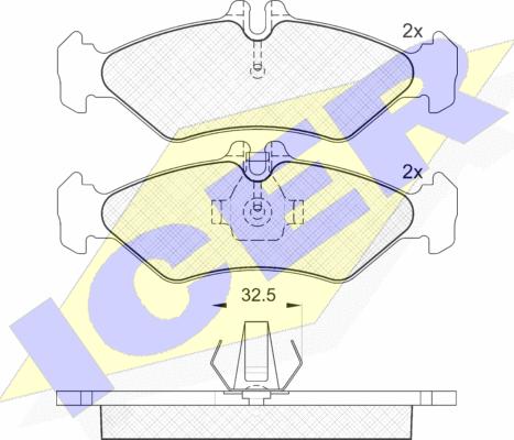 Icer 141102-046 - Bremžu uzliku kompl., Disku bremzes autospares.lv