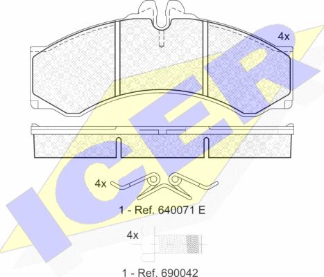 Icer 141126-204 - Bremžu uzliku kompl., Disku bremzes www.autospares.lv