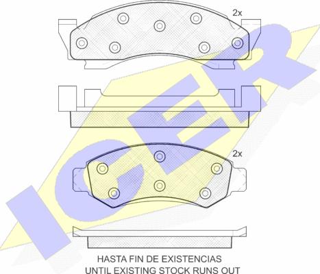 Icer 141175 - Bremžu uzliku kompl., Disku bremzes www.autospares.lv