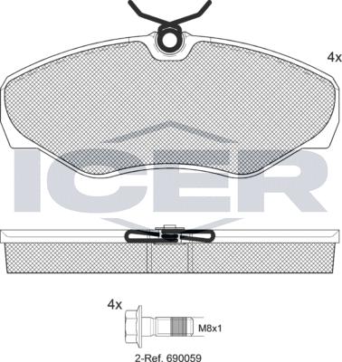 Icer 141315LM - Bremžu uzliku kompl., Disku bremzes www.autospares.lv