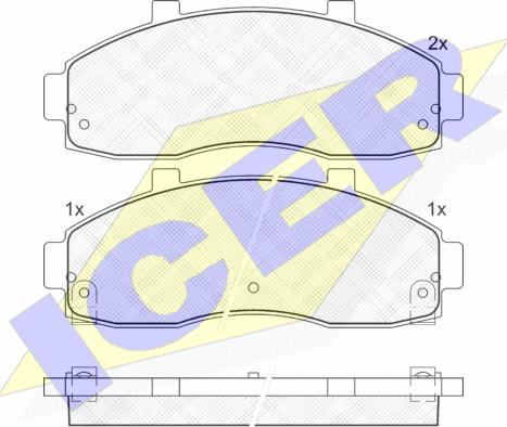 Icer 141246 - Bremžu uzliku kompl., Disku bremzes www.autospares.lv