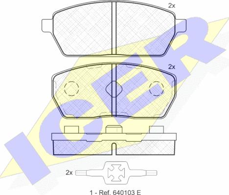 Icer 141251 - Bremžu uzliku kompl., Disku bremzes www.autospares.lv