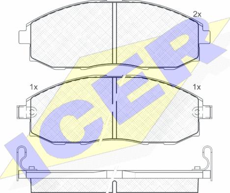 Icer 141266 - Bremžu uzliku kompl., Disku bremzes www.autospares.lv