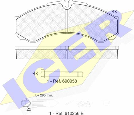 Icer 141208-200 - Bremžu uzliku kompl., Disku bremzes www.autospares.lv