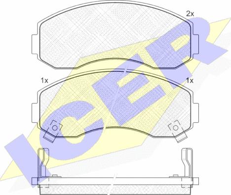 Icer 141224 - Bremžu uzliku kompl., Disku bremzes www.autospares.lv