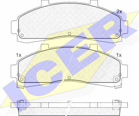 Icer 141228 - Brake Pad Set, disc brake www.autospares.lv