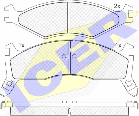 Icer 141270 - Bremžu uzliku kompl., Disku bremzes autospares.lv