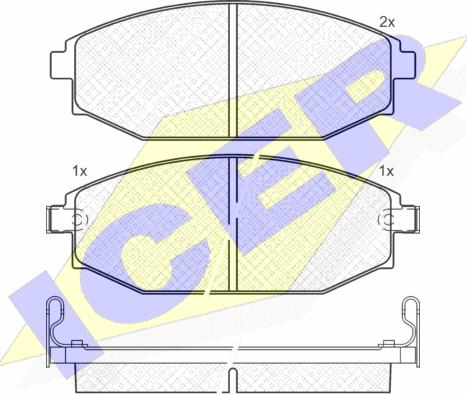 Icer 141272 - Bremžu uzliku kompl., Disku bremzes www.autospares.lv