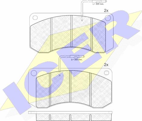 Icer 150659 - Brake Pad Set, disc brake www.autospares.lv