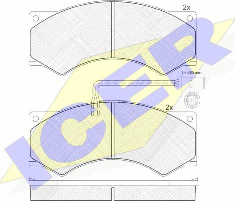 Icer 150759 - Bremžu uzliku kompl., Disku bremzes www.autospares.lv