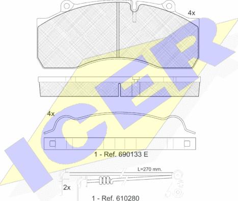 Icer 151437-118 - Bremžu uzliku kompl., Disku bremzes www.autospares.lv