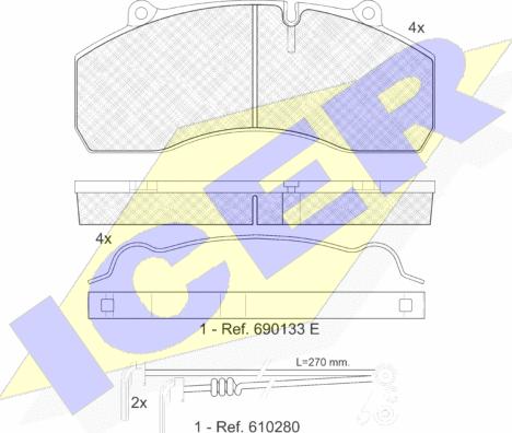 Icer 151423-118 - Bremžu uzliku kompl., Disku bremzes www.autospares.lv