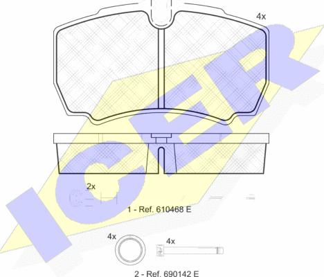 Icer 151640-117 - Brake Pad Set, disc brake www.autospares.lv