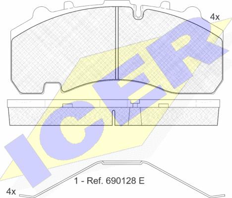 Icer 151630-072 - Bremžu uzliku kompl., Disku bremzes www.autospares.lv