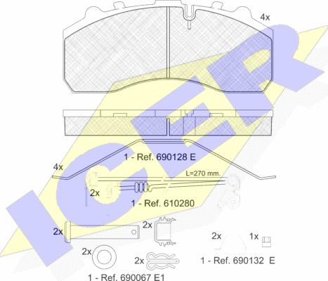 Icer 151194-118 - Brake Pad Set, disc brake www.autospares.lv