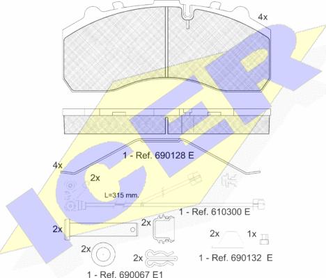 Icer 151194-117 - Brake Pad Set, disc brake www.autospares.lv