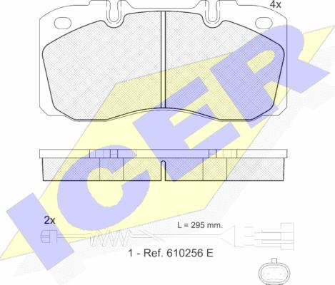 Icer 151161-117 - Bremžu uzliku kompl., Disku bremzes autospares.lv