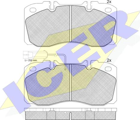 Icer 151161-203 - Bremžu uzliku kompl., Disku bremzes www.autospares.lv