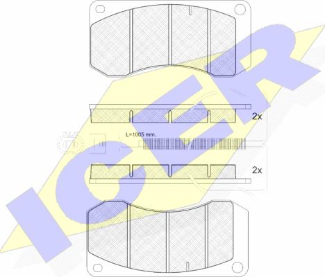 Icer 151244 - Brake Pad Set, disc brake www.autospares.lv