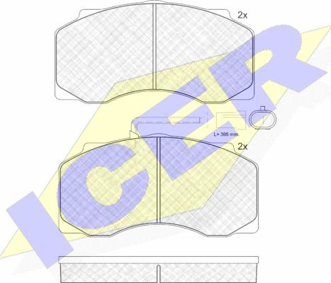 Icer 151221 - Bremžu uzliku kompl., Disku bremzes www.autospares.lv