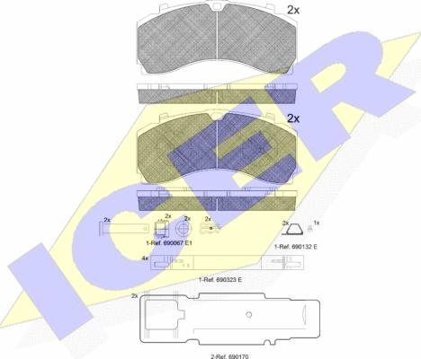 Icer 152124-073 - Brake Pad Set, disc brake www.autospares.lv