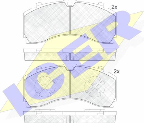 Icer 152124 - Тормозные колодки, дисковые, комплект www.autospares.lv