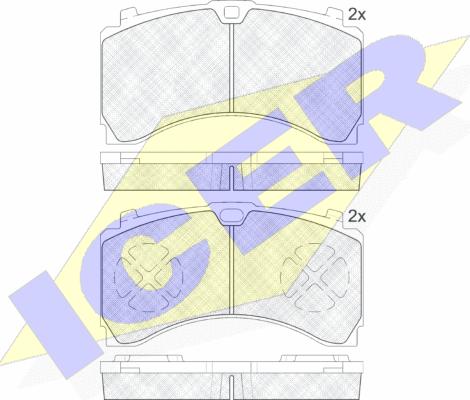 Icer 152123 - Bremžu uzliku kompl., Disku bremzes www.autospares.lv