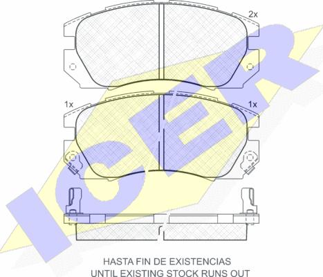 Icer 180999 - Bremžu uzliku kompl., Disku bremzes www.autospares.lv