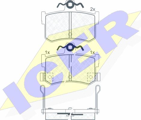 Icer 180995 - Bremžu uzliku kompl., Disku bremzes autospares.lv