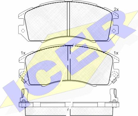 Icer 180998 - Bremžu uzliku kompl., Disku bremzes www.autospares.lv