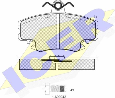 Icer 180993-204 - Тормозные колодки, дисковые, комплект www.autospares.lv