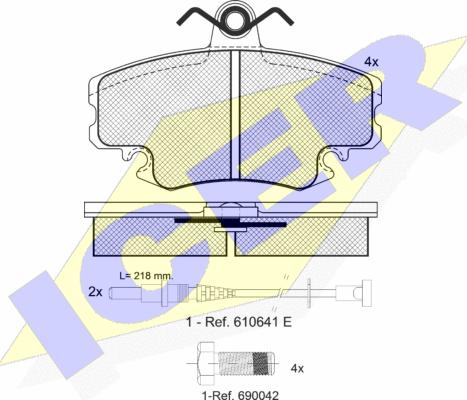 Icer 180993-700 - Тормозные колодки, дисковые, комплект www.autospares.lv