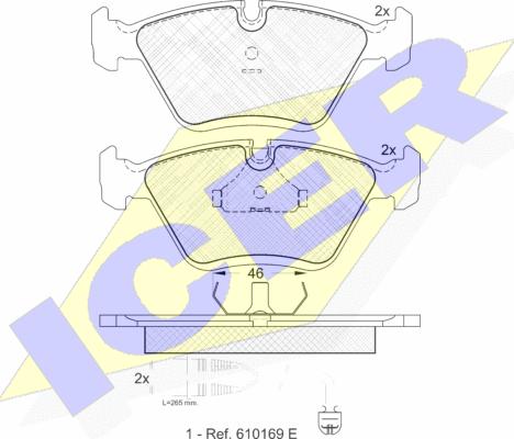 Icer 180992 - Тормозные колодки, дисковые, комплект www.autospares.lv