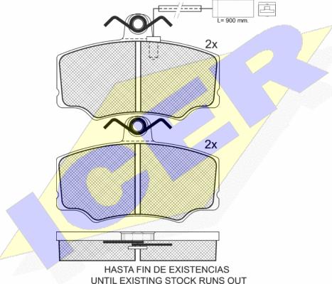 Icer 180945 - Bremžu uzliku kompl., Disku bremzes www.autospares.lv