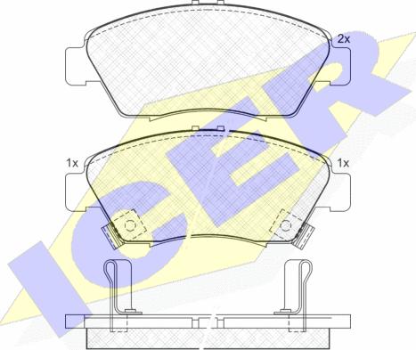 Icer 180959 - Bremžu uzliku kompl., Disku bremzes www.autospares.lv