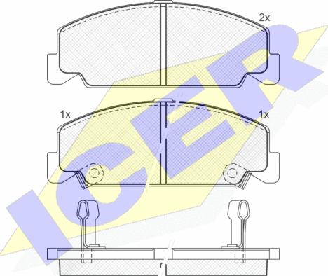 Icer 180961 - Bremžu uzliku kompl., Disku bremzes www.autospares.lv