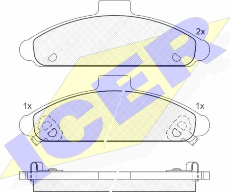 Icer 180963 - Bremžu uzliku kompl., Disku bremzes www.autospares.lv