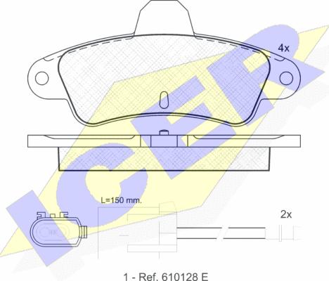 Icer 180919 - Bremžu uzliku kompl., Disku bremzes www.autospares.lv