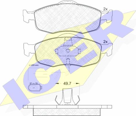 Icer 180917 - Bremžu uzliku kompl., Disku bremzes www.autospares.lv