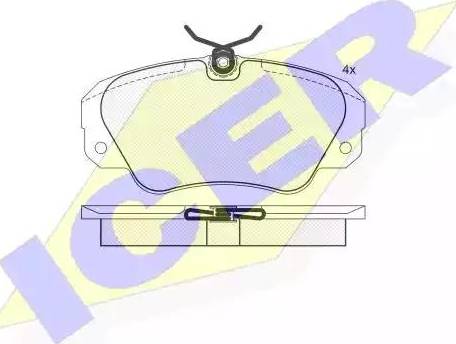 Icer 180989 - Brake Pad Set, disc brake www.autospares.lv