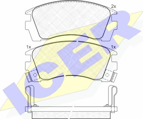 Icer 180984 - Brake Pad Set, disc brake www.autospares.lv