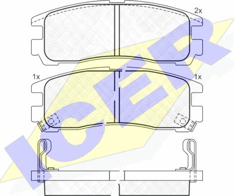 Icer 180981 - Bremžu uzliku kompl., Disku bremzes autospares.lv