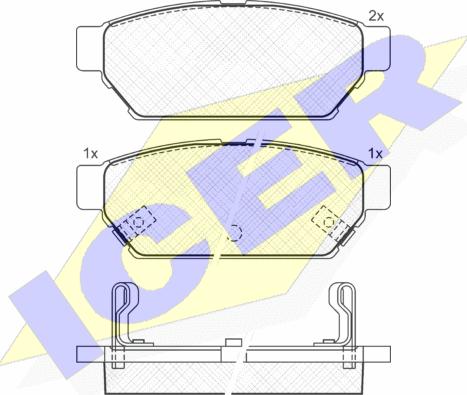 Icer 180982 - Тормозные колодки, дисковые, комплект www.autospares.lv