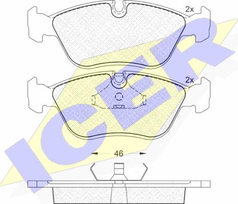 Icer 180934 - Brake Pad Set, disc brake www.autospares.lv