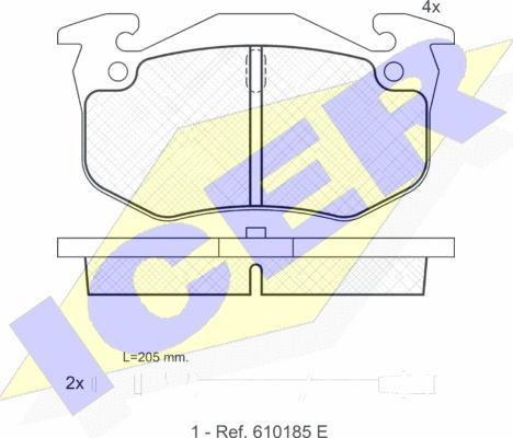 Icer 180931 - Bremžu uzliku kompl., Disku bremzes www.autospares.lv