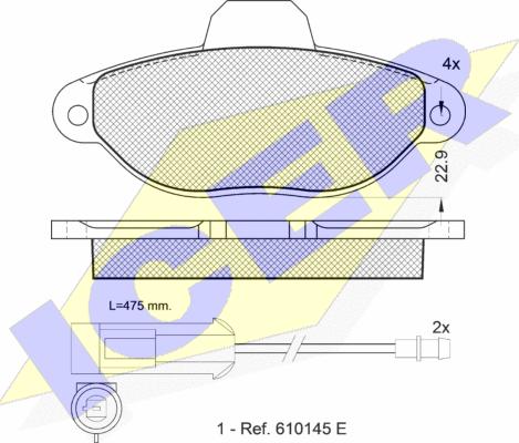 Icer 180924 - Bremžu uzliku kompl., Disku bremzes autospares.lv