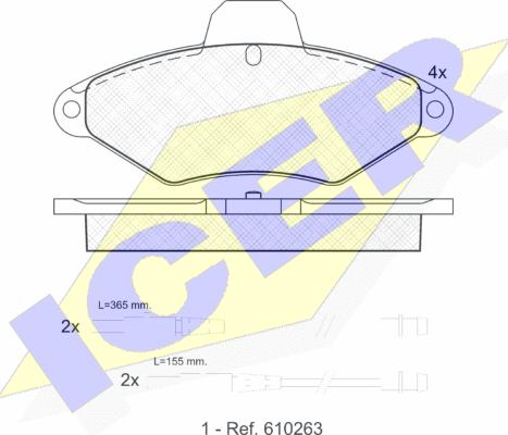 Icer 180920 - Bremžu uzliku kompl., Disku bremzes www.autospares.lv