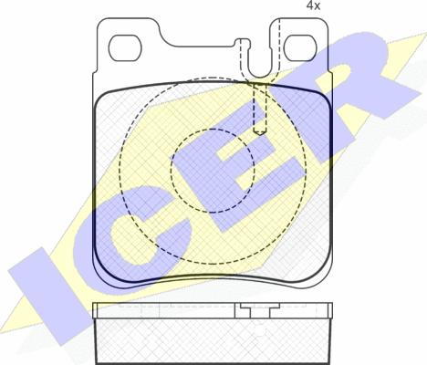 Icer 180976 - Bremžu uzliku kompl., Disku bremzes www.autospares.lv